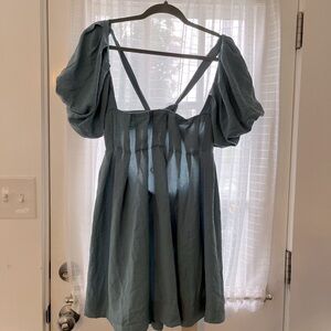 NWT HALARA BACKLESS PUFF SLEEVE BABYDOLL DRESS